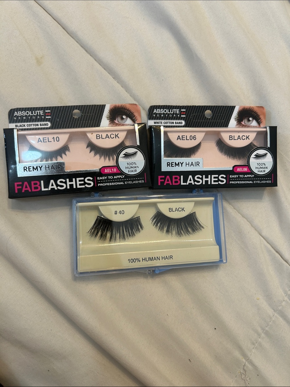 FabLashes Remy Human Hair False Eyelashes - Black